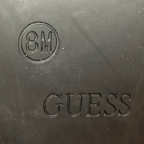 R GUESS Dark Brown Lapse Faux Leather Croc Stiletto High Heel Ankle Boot sz  8M - Picture 2 of 13